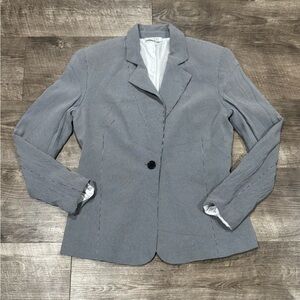 Vintage due per due womens black and white blazer jacket size 4